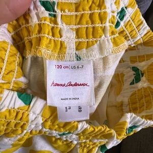 Hanna Andersson Yellow and Green Smocked Dress